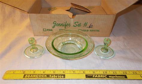 Mosser Glass Jennifer Green Miniatures 7 Sets With Boxes Etsy