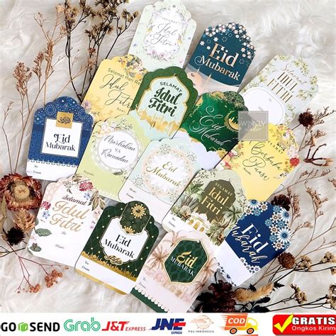 Jual Pcs Hang Tag Lebaran Hangtag Idul Fitri Kartu Ucapan Mini