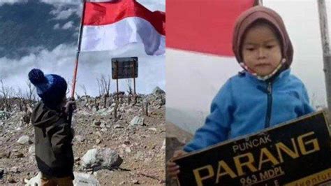 sosok bocah    mendaki  gunung  indonesia berhasil