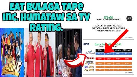 Eat Bulaga Ng Tape Inchumataw Sa Tv Rating Youtube