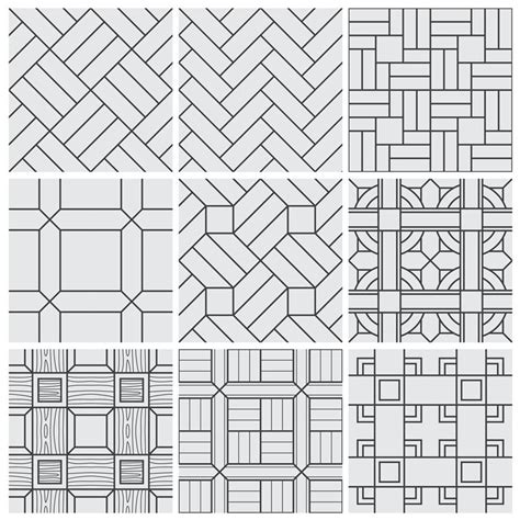 Floor material tiles vector seamless patterns By Microvector ...