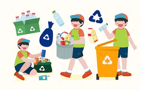 Desenho Vetorial Campanha De Reciclagem De Embalagens Meio Ambiente