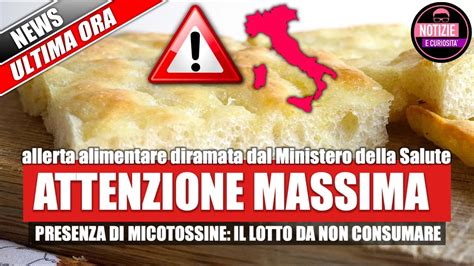 ATTENZIONE Allerta Alimentare Diramata Dal Ministero Della Salute