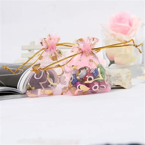 100 Pcs Sachet Pochette Organza Mariage Bonbon Bijou 9 12 Cm