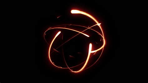 Abstract Fire Atom Loop Circle Stock Footage Video 100 Royalty Free