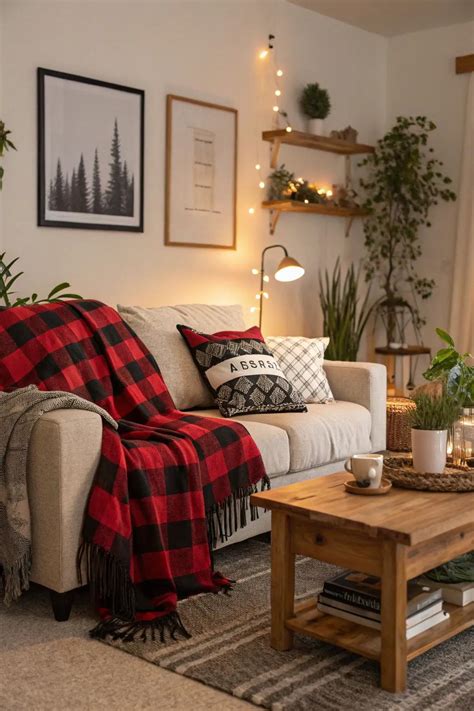 cozy buffalo plaid living room ideas