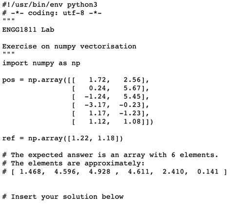 Solved Part B Numpy Computation This Exercise Is Based On