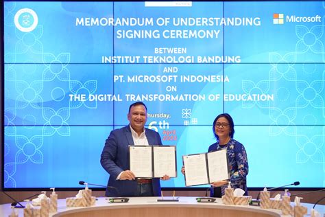 Itb Menjalin Kerja Sama Dengan Pt Microsoft Indonesia Terkait