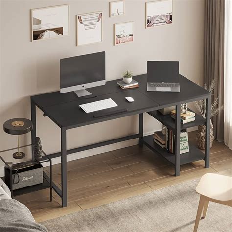 Sedeta L Shape Desk With File Drawer Computer Corner Desk With