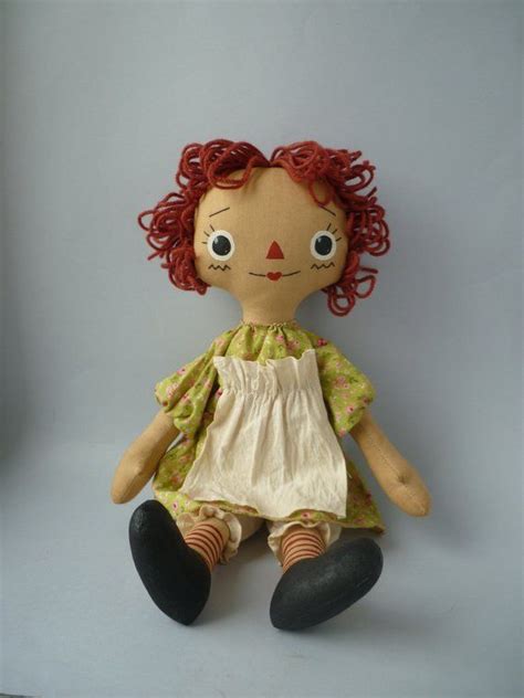 Primitive Raggedy Doll Cute Rag Doll Handmade Grungy Cloth Etsy Rag