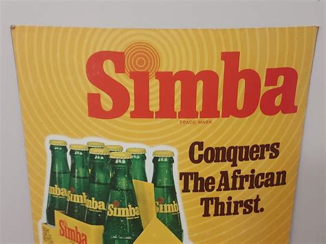 Vintage Simba Soft Drink Promo Poster 1960s Defunct Coca Cola Display