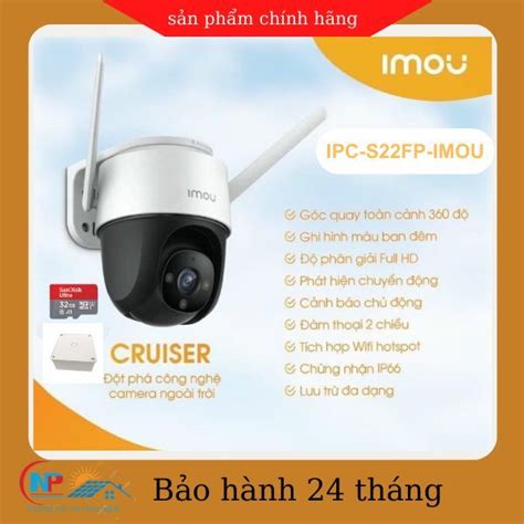 Camera IP Wifi PTZ 2MP IPC S22FP IMOU Cruiser Shopee Việt Nam