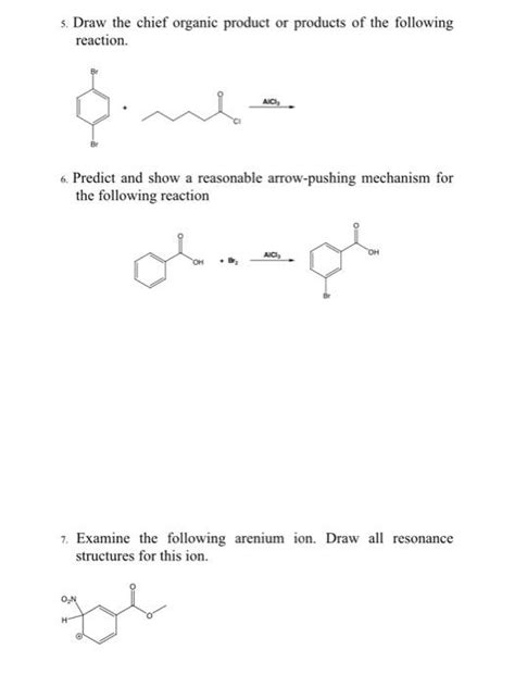 Solved Draw The Chief Organic Product Or Products Of The Chegg