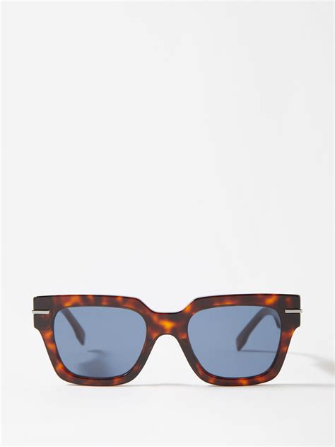 Fendi Fendigraphy D-frame Acetate Sunglasses in Blue for Men | Lyst