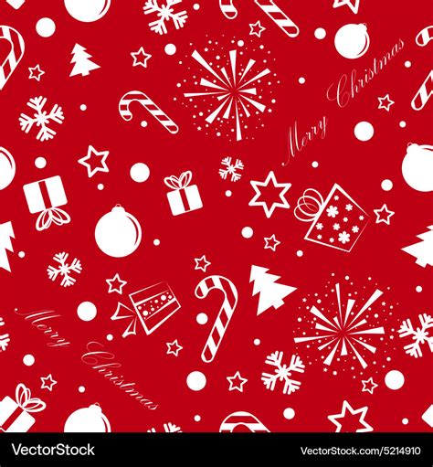 Christmas Seamless Background Red Royalty Free Vector Image