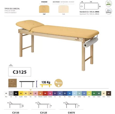 Vente Table de massage fixe en bois Ecopostural C3125 à 664 36