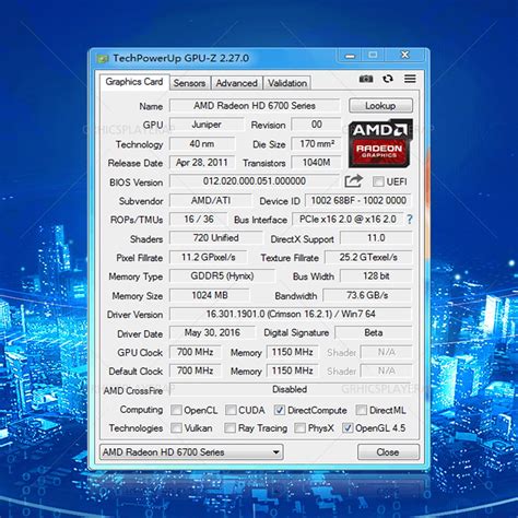 Carte Graphique AMD ATI HD6700 DMP Sud