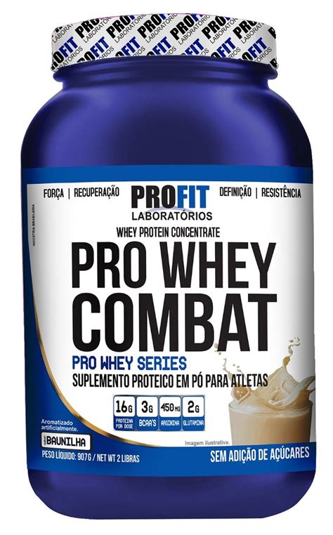 Whey Protein Concentrado 907g Pro Whey Combat Profit R 35 00 Em