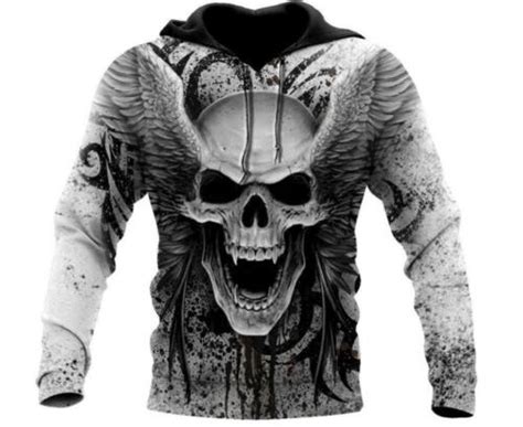 Schädel Totenkopf Skull Streetwear Kapuzen pulli Sweatshirt Hoodie