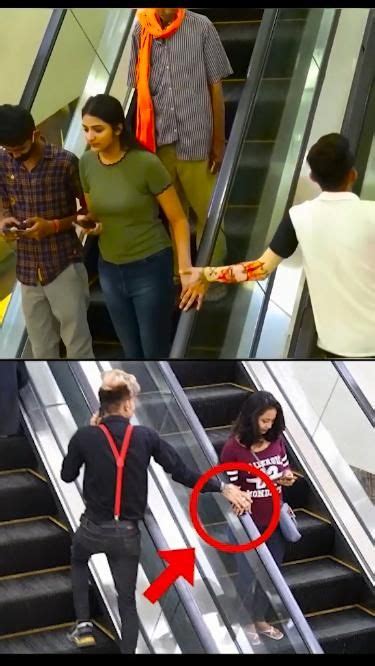 Touching Strangers Hands On The Escalator🤣🤣🤣