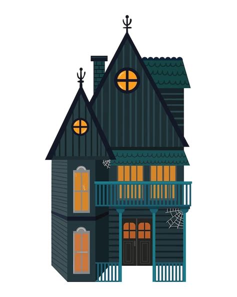 Premium Vector Halloween Haunted House Vector Illustration