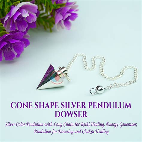 Remedywala Silver Cone Shape Metal Pendulum