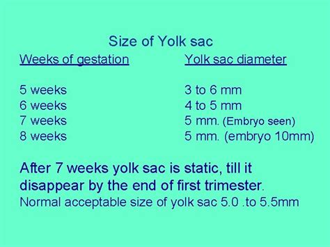 Predictive Value of Yolk Sac in Early Pregnancy