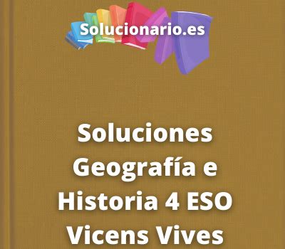 Solucionario 4 ESO Geografía e Historia 2024 2025 PDF