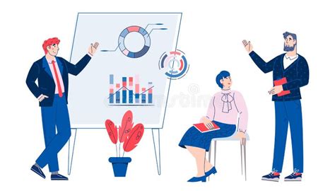 Business Seminar and Corporate Training, Vector Cartoon Illustration ...