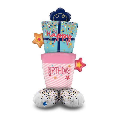 Palloncino Happy Birthday Con Base X Cm Grabo Per