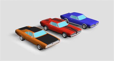 Muscle Car Pack 3D Model - TurboSquid 1605999