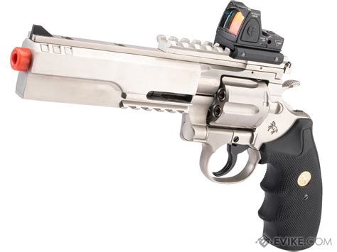 Cybergun Colt Licensed Python Evil 357 Magnum Gas Powered Airsoft Revolver Color Silver