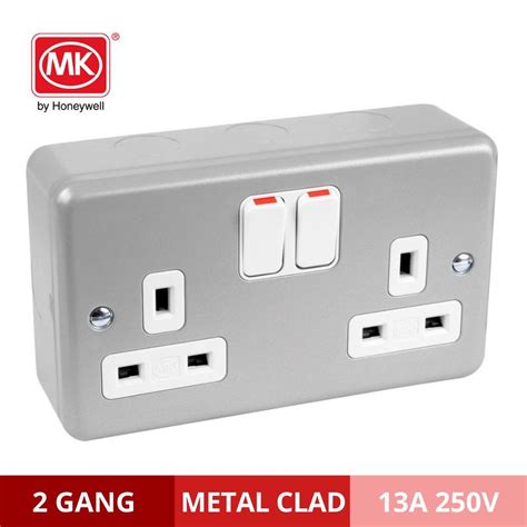 Mk A Gang Double Metal Clad Switch Socket Outlet G Alm Yong