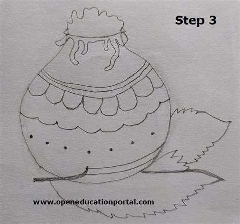 How To Draw Pongal Pot | Easy Step-Wise Guide With Image References