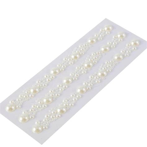 Ivory Self Adhesive Pearl Rhinestone Sticker Peel Stick DIY Craft