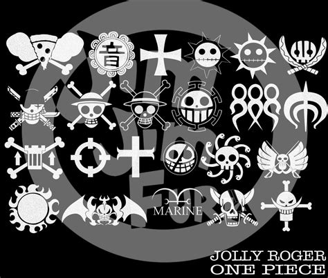 One Piece Jolly Roger Brushes | One piece tattoos, One piece cartoon ...