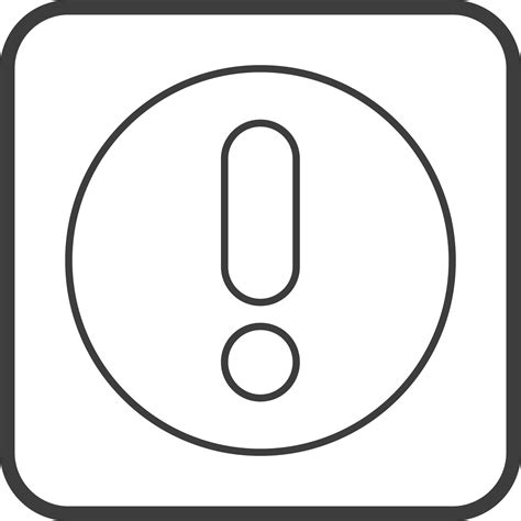 Warn Icon In Thin Line Black Square Frames 25213351 PNG