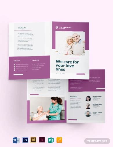 Home Care Brochure Examples Word Photoshop Illustrator Design