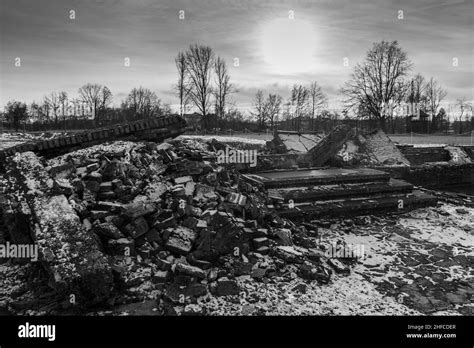 Camera Di Gas Del Campo Di Concentramento Di Auschwitz Foto E Immagini