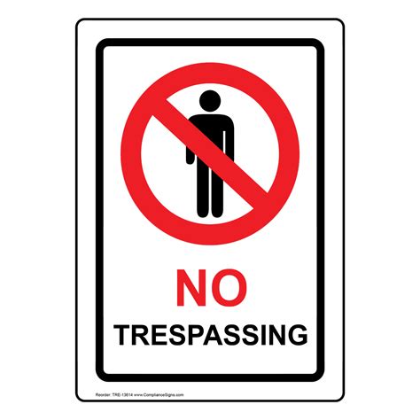 No Trespass Security No Trespassing Signs Standard