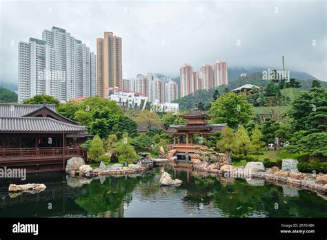 Hong Kong China April 2023 Beautiful Greenery Landscape Of Nan Lian