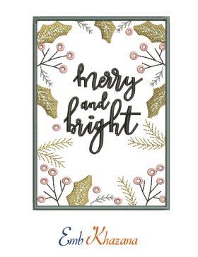 Buy Merry And Bright Embroidery Dst Pes File Online In USA