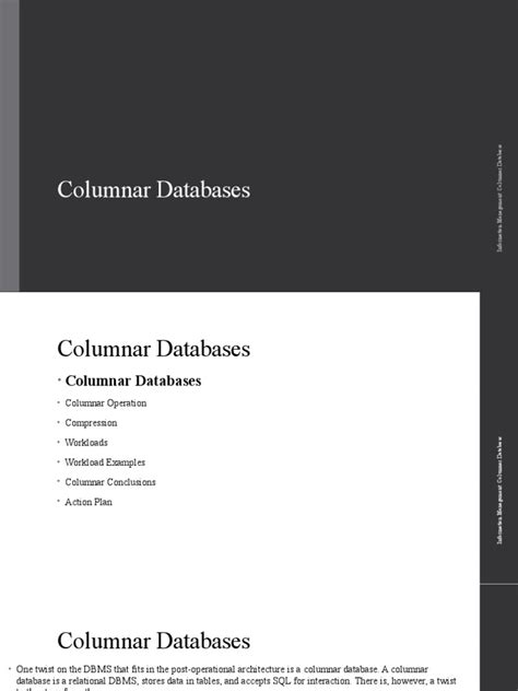 05 Columnar Databases | PDF | Databases | Data Compression