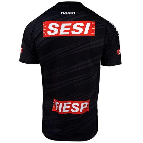 CAMISA SESI VÔLEI BAURU JOGO MASC PRETA 2023 24 Nakal