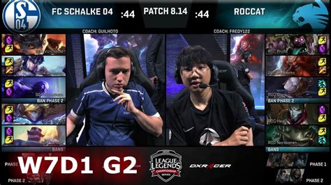 Fc Schalke Vs Roccat Week Day S Eu Lcs Summer S Vs