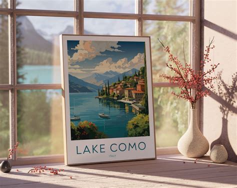 Lake Como Poster Lake Como Digital Print Download Lake Como Art Bedroom Decor Lake Como Ts