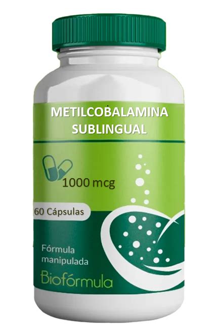 Metilcobalamina 1000 Mcg Sublingual Vitamina B12 60 Cápsulas