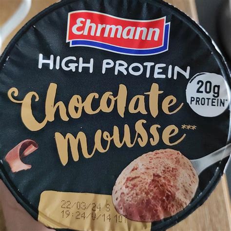 High Protein Chocolate Mousse Ehrmann Kalorie Kj A Nutriční Hodnoty