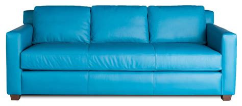 Aqua Leather Sofa - sofa living room ideas