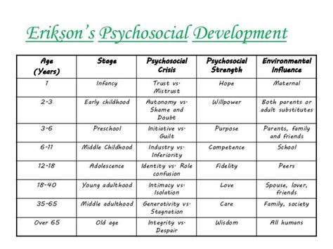 Erikson’s development theory